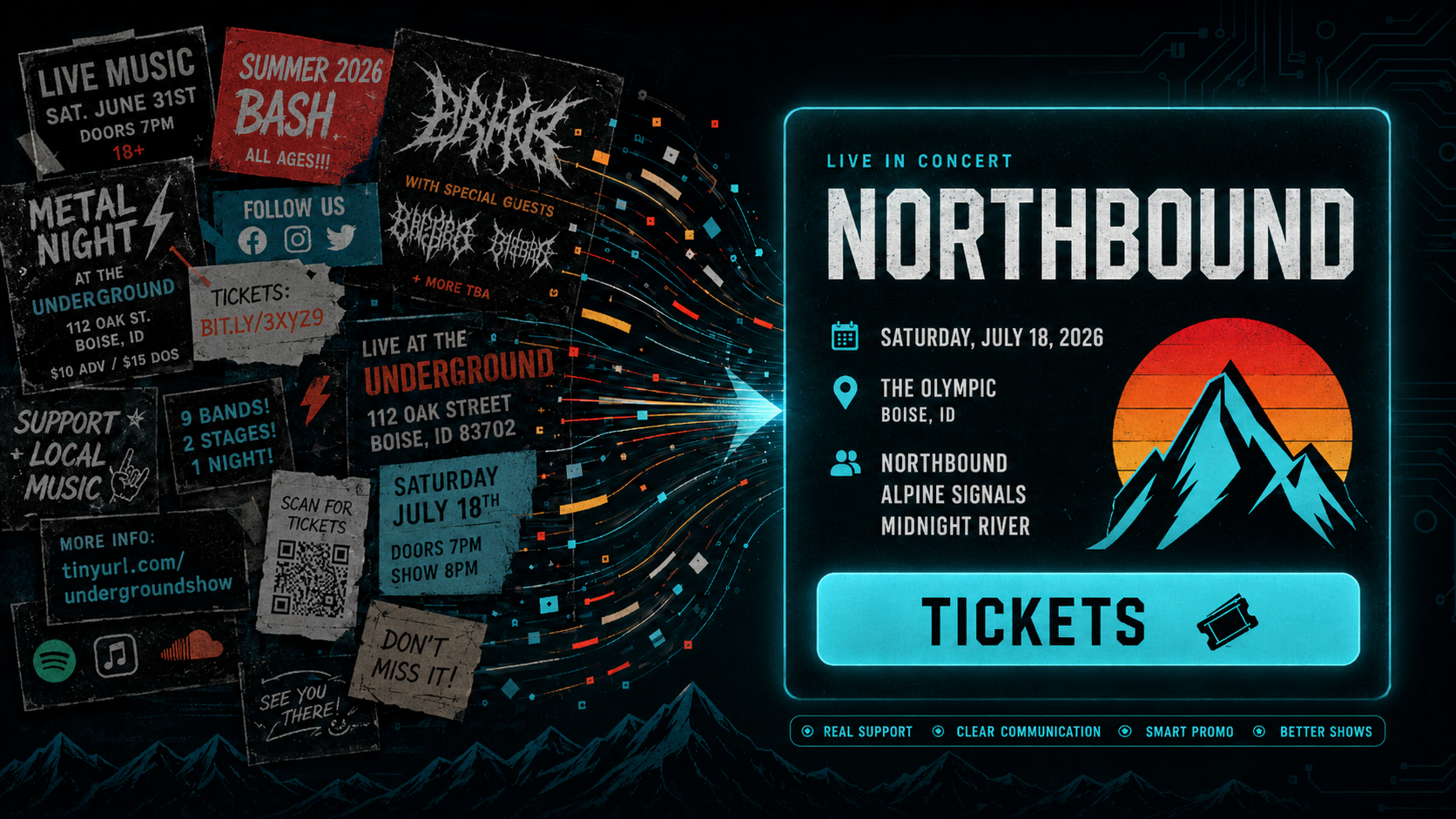 Ticket links and show details setup